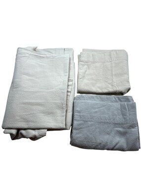 Ritz 100% Cotton Twin Flat Sheet With 2 Pillowcases Beige/blue 92c